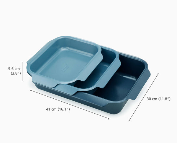 Joseph Joseph Nest™ Oven Non-stick 3-piece Blue Roasting Pan Set