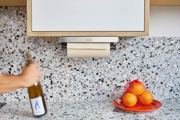 joseph joseph RollGrip™ Under-Shelf Stainless-Steel Paper Towel Holder