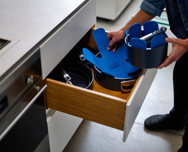 joseph joseph Space 3-piece Blue Felt Pan Protectors