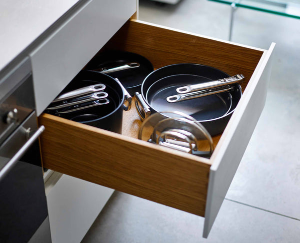 Joseph Joseph Space Folding Handle Ceramic Non-stick 4.4 Qt. Blue Sauté Pan