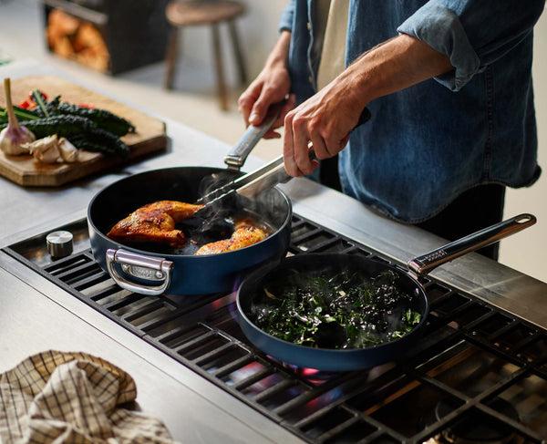 Joseph Joseph Space Folding Handle Ceramic Non-stick 9.5" Blue Frying Pan