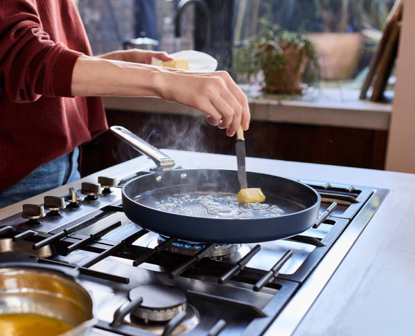 Joseph Joseph Space Folding Handle Non-Stick 12" Blue Shallow Frying Pan
