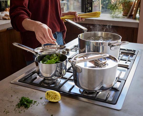 joseph joseph Space Steel Folding Handle 6-Piece Saucepan Set