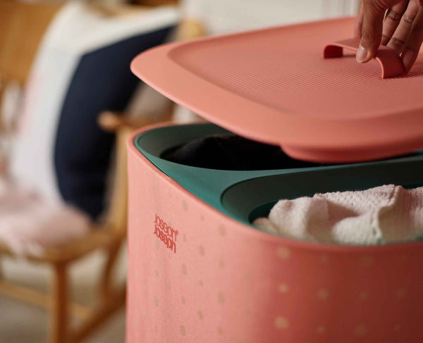 Joseph Joseph Tota Pop 60L Coral Laundry Separation Basket