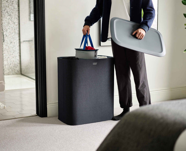 joseph joseph Tota Trio 90L Black Laundry Separation Basket