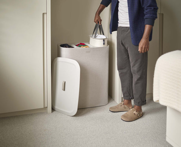 joseph joseph Tota Trio 90L Ecru Laundry Separation Basket joseph joseph Tota Trio 90L Ecru Laundry Separation Basket