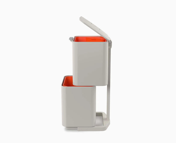 Joseph Joseph Totem Max 60L Stone Waste & Recycling Trash Can Starter Set