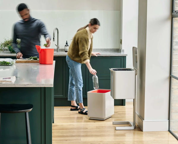 joseph joseph Totem Max 60L Stone Waste & Recycling Trash Can