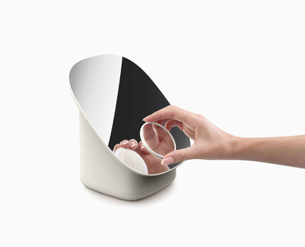 Joseph Joseph Viva Pedestal Mirror With Cosmetic Organizer