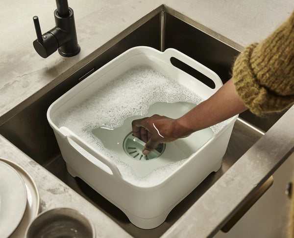 joseph joseph Wash&Drain™ Stone Green Washing Up Bowl