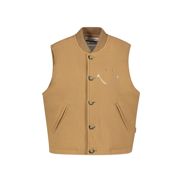 joshua sanders CAMEL FLEECE VEST Camel