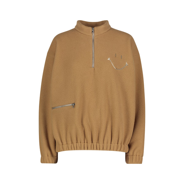 joshua sanders CAMEL FLEECE ZIP UP Camel