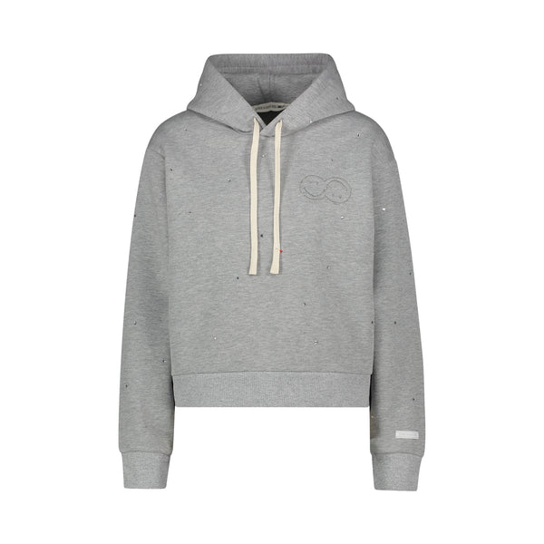 joshua sanders CRYSTAL SMILE HOODIE Grey