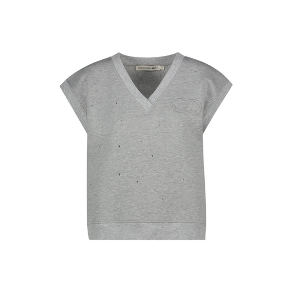 joshua sanders CRYSTAL SMILE VEST Grey