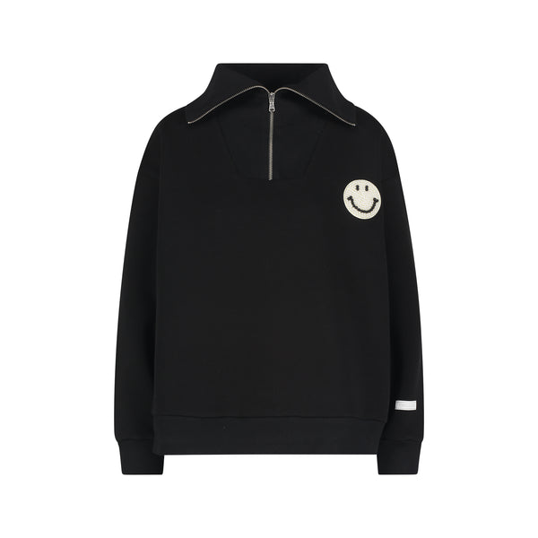 joshua sanders PEARL SMILE ZIP UP Black