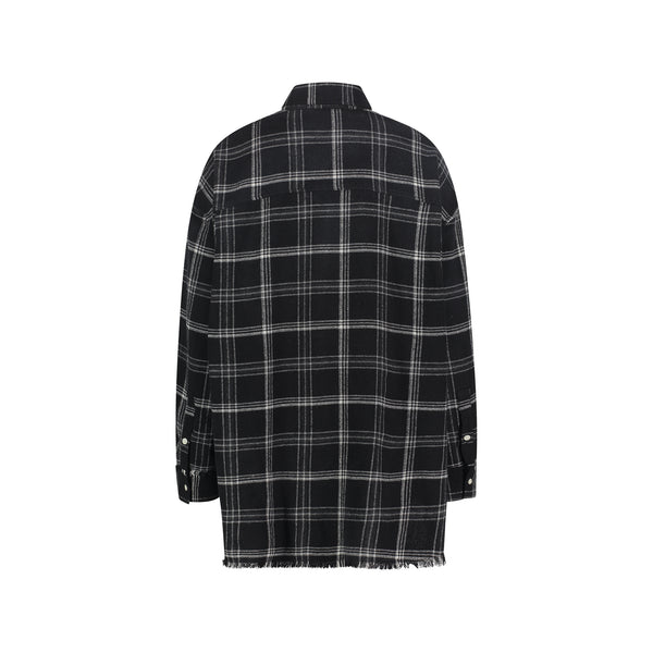 Joshua Sanders TARTAN PEARL SHIRT Black