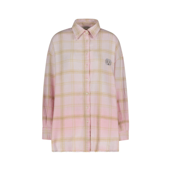joshua sanders TARTAN PLUG SHIRT Pink