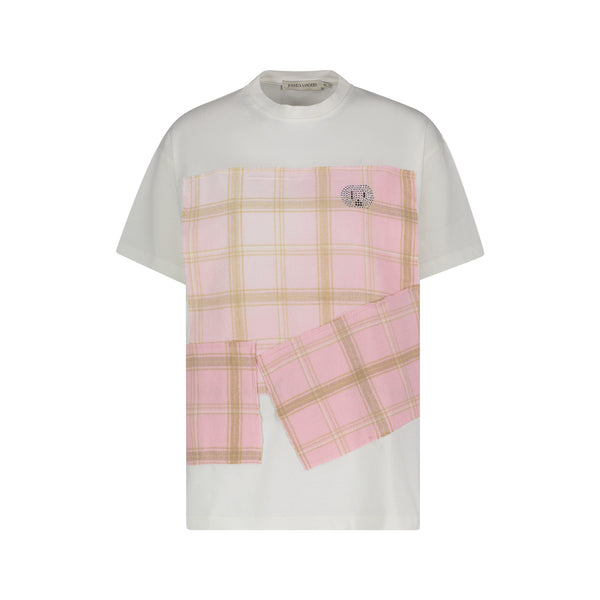 joshua sanders TARTAN PLUG TEE Cream