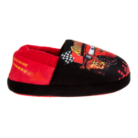 Josmo Disney Boysâ€™ Cars Slippers â€“ Lightning McQueen Fuzzy Slippers (Toddler)