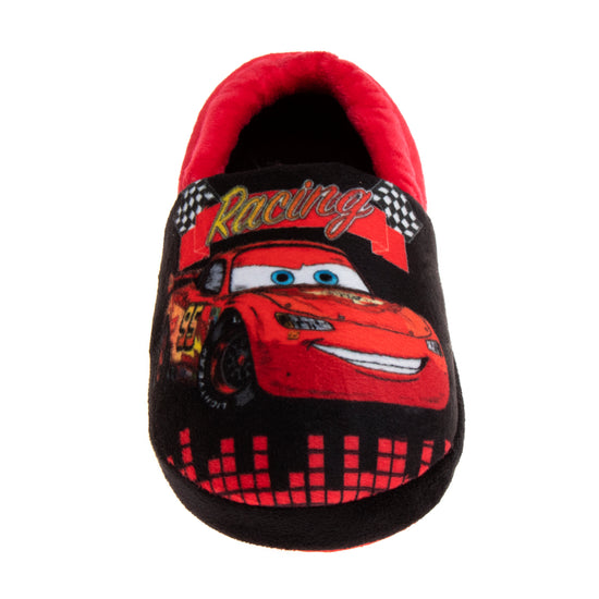 Josmo Disney Boysâ€™ Cars Slippers â€“ Lightning McQueen Fuzzy Slippers (Toddler)