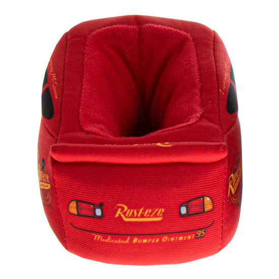 Josmo Disney Cars Boys Slippers Lightning Mcqueen Plush Warm Soft Aline Comfy Lightweight House Shoes (5-10 Toddler)