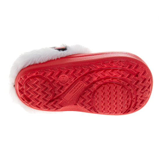 Josmo Disney Cars Lightning Mcqueen Fuzzy Fleece Lined Clogs For Boys Winter Warm Plush Garden Shoes (Toddler)