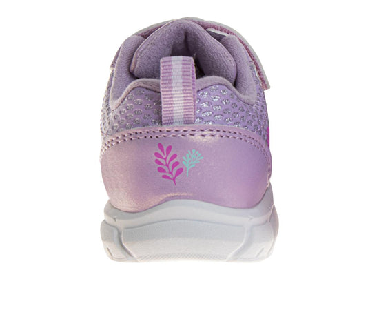 Josmo Disney Character Strap Shoes For Baby Girls - Little Mermaid Ariel Comftable Lightweight Sneakers (Size 2-4 Infant 5-6 Toddler)