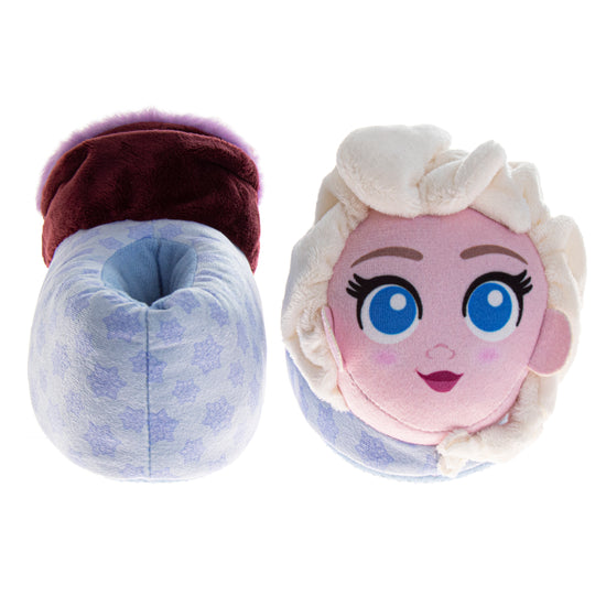 Josmo Disney Frozen 3D Slippers Anna & Elsa Warm Fluffy House Slippers For Girls (Toddlers)