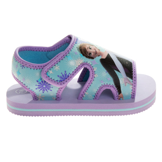 Josmo Disney Frozen Girls' Anna And Elsa Dual Sizes Hook And Loop Sandals (Toddlers)
