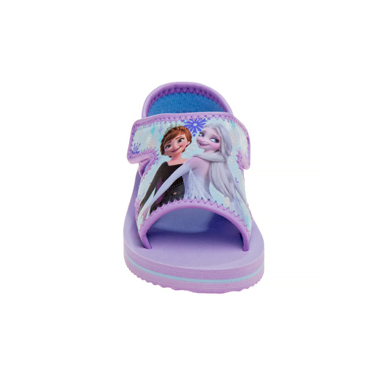 Josmo Disney Frozen Girls' Anna And Elsa Dual Sizes Hook And Loop Sandals (Toddlers)