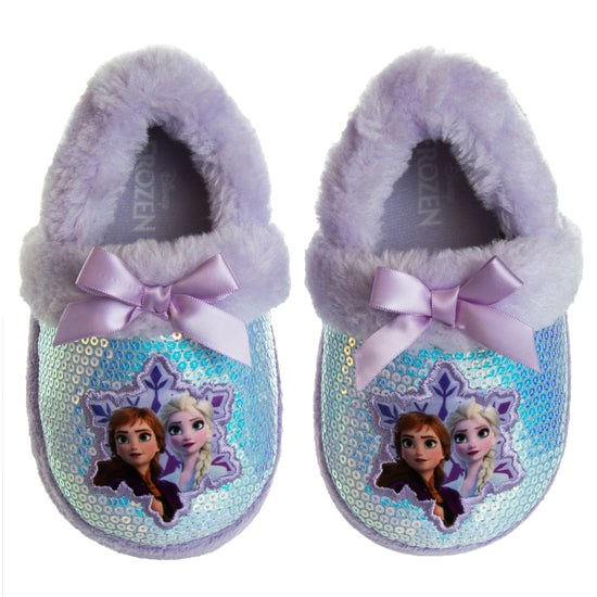 josmo Disney Frozen Girls Slippers - Elsa and Anna Plush Lightweight Warm Comfort Soft Aline House Shoes - Purple (sizes 5-12 Toddler) josmo Disney Frozen Girls Slippers - Elsa and Anna Plush Lightweight Warm Comfort Soft Aline House Shoes - Purple (sizes 5-12 Toddler)