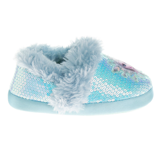 Josmo Disney Frozen Girls Slippers - Elsa And Anna Plush Lightweight Warm Comfort Soft Aline House Shoes - Purple (sizes 5-12 Toddler)