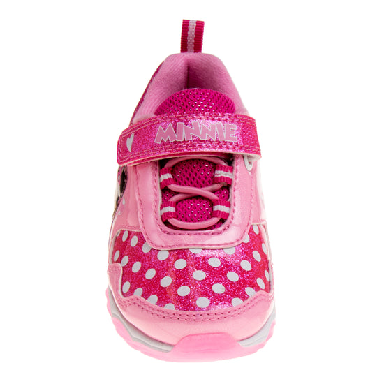 Josmo Disney Girls Minnie Mouse Light Up Laceless Running Shoes (Toddler/Little Girl)