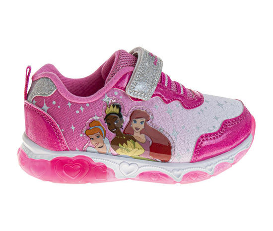 Josmo Disney Girls Princess Characters Light Up Laceless Shoes (Toddler/Little Girl)