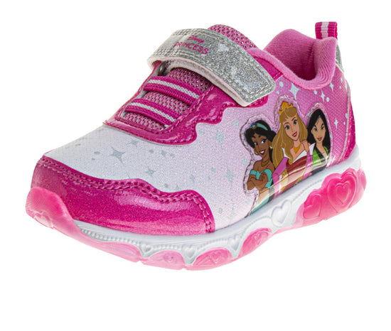 josmo Disney Girls Princess Characters Light Up Laceless Shoes (Toddler/Little Girl)