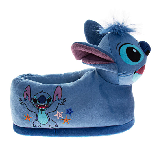 Josmo Disney Lilo And Stitch Slippers For Girls - Stitch Plush Warm Soft Aline Comfy Lightweight House Shoes