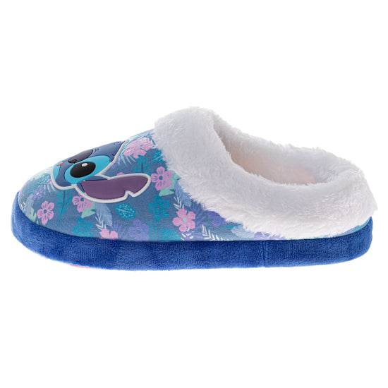 Josmo Disney Lilo & Stitch Women's Slippers Faux Fur Plush Fuzzy Warm House Slippers (Size 5-12 Womens)