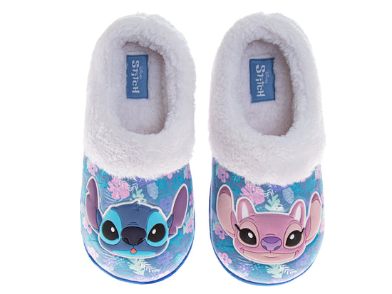 josmo Disney Lilo & Stitch Women's Slippers Faux Fur Plush Fuzzy Warm House Slippers (Size 5-12 Womens)