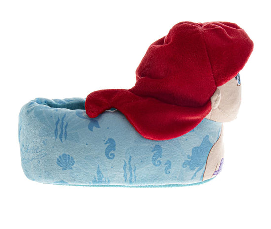 Josmo Disney Little Mermaid 3D Slippers Ariel & Flounder Warm Fluffy House Girls' Slippers (Toddler/Little Kids)