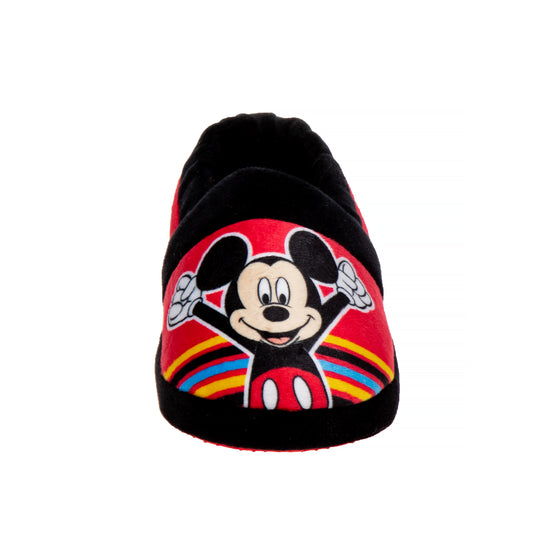 Josmo Disney Mickey Mouse Boys Slippers-Plush Lightweight Warm Comfort Soft Aline House Shoes Slippers - Navy Multi (sizes 5-12 Toddler)