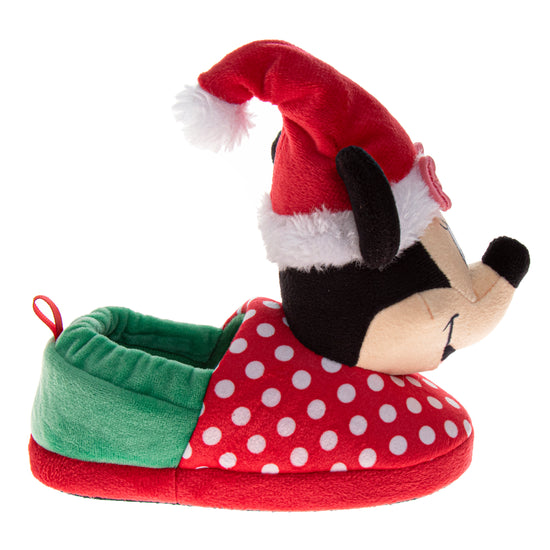Josmo Disney Mickey Mouse Christmas Boys Slippers Cozy Plush Santa House Shoes Size Toddler