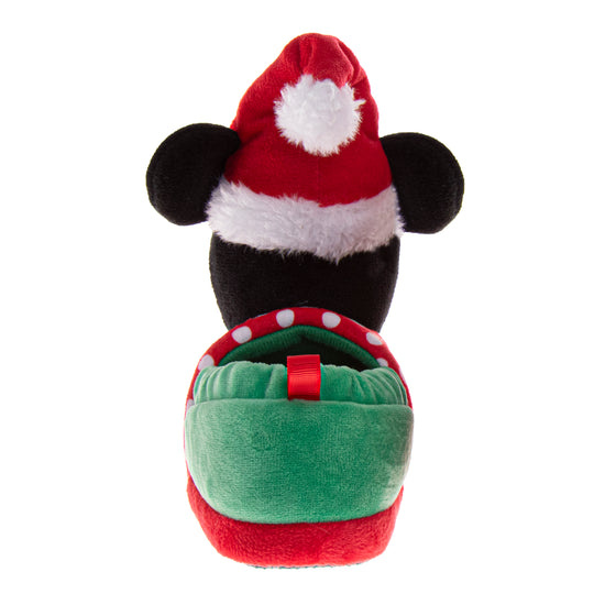 Josmo Disney Mickey Mouse Christmas Boys Slippers Cozy Plush Santa House Shoes Size Toddler