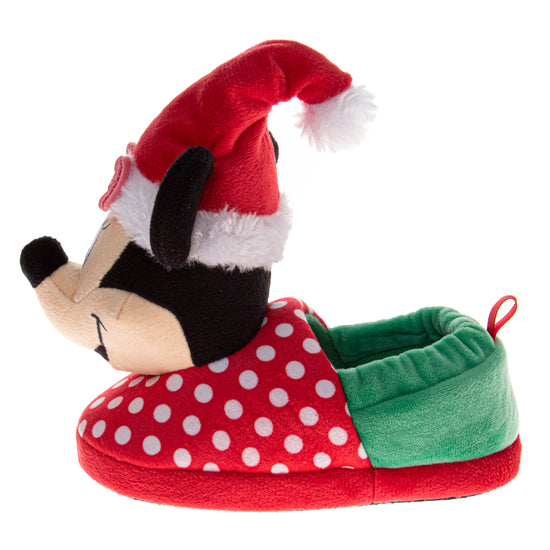 Josmo Disney Mickey Mouse Christmas Boys Slippers Cozy Plush Santa House Shoes Size Toddler
