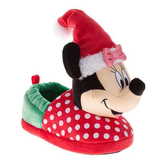 josmo Disney Mickey Mouse Christmas Boys Slippers Cozy Plush Santa House Shoes Size Toddler