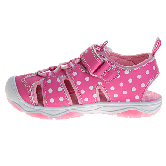 Josmo Disney Minnie MoMinnie Mouse LED Light Up Hook & Loop Girls Toddler Closed Toe Sport Sandals