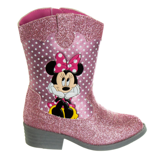 Josmo Disney Minnie Mouse Girls Cowgirl Western Boots (Toddler)