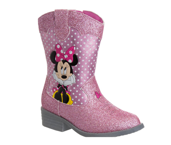 josmo Disney Minnie Mouse Girls Cowgirl Western Boots (Toddler)
