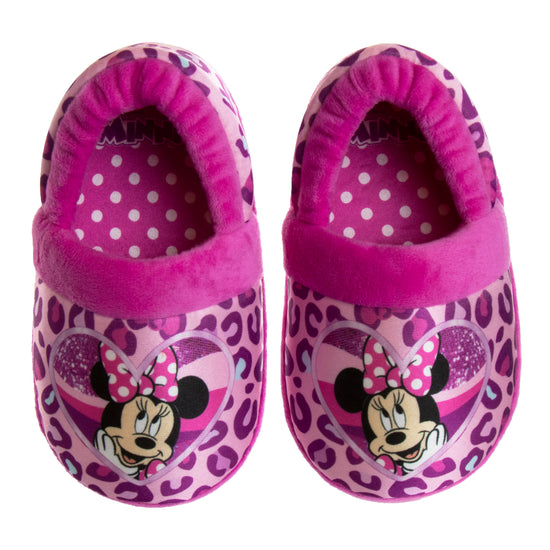 Josmo Disney Minnie Mouse Girls Dual Sizes Nylex Fabric Slippers