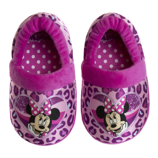 josmo Disney Minnie Mouse Girls Dual Sizes Nylex Fabric Slippers
