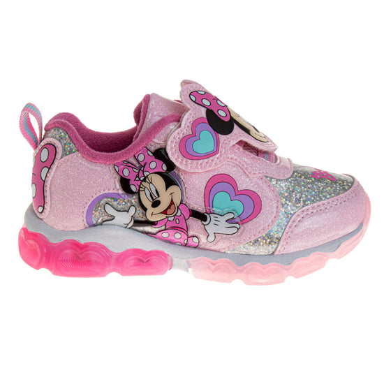 Josmo Disney Minnie Mouse Hook And Loop Glitzy Girls Sneakers (Toddlers)